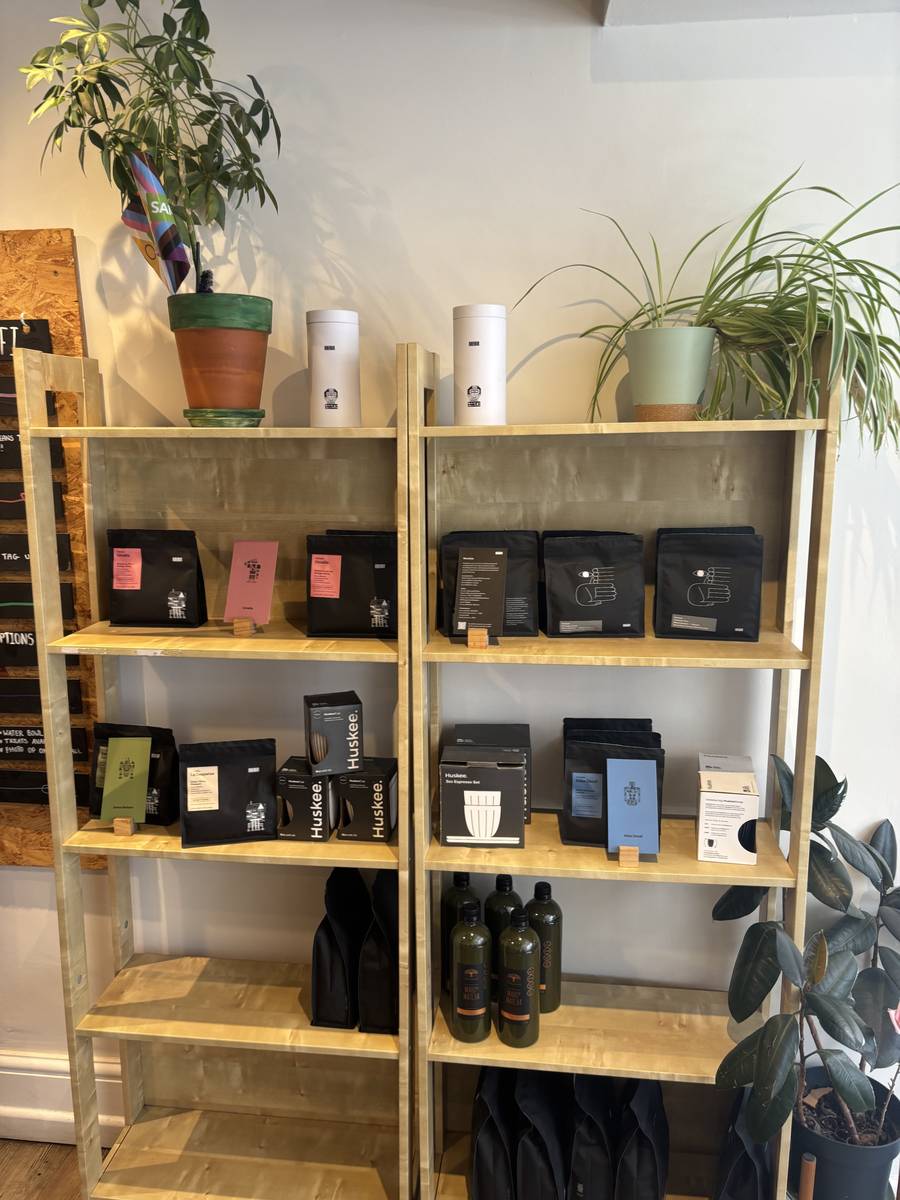 Shelves by the door